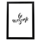 Lámina con mensajes felices en blanco y negro.Poster 'Se Increible'-Artwork-Nacnic-A4-Marco Negro-Nacnic Estudio SL