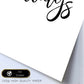Lámina con mensajes felices en blanco y negro.Poster 'Siempre'-Artwork-Nacnic-Nacnic Estudio SL