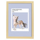 Lámina Crestado chino. Pósters con ilustraciones de razas de perro en tonos cálidos y pastel.-Artwork-Nacnic-A4-Marco Madera clara-Nacnic Estudio SL