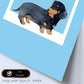 Lámina Dachshund. Pósters con ilustraciones de razas de perro en tonos cálidos y pastel.-Artwork-Nacnic-Nacnic Estudio SL