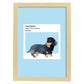 Lámina Dachshund. Pósters con ilustraciones de razas de perro en tonos cálidos y pastel.-Artwork-Nacnic-A3-Marco Madera clara-Nacnic Estudio SL