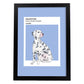 Lámina Dalmatian. Pósters con ilustraciones de razas de perro en tonos cálidos y pastel.-Artwork-Nacnic-A3-Marco Negro-Nacnic Estudio SL