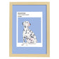 Lámina Dalmatian. Pósters con ilustraciones de razas de perro en tonos cálidos y pastel.-Artwork-Nacnic-A4-Marco Madera clara-Nacnic Estudio SL