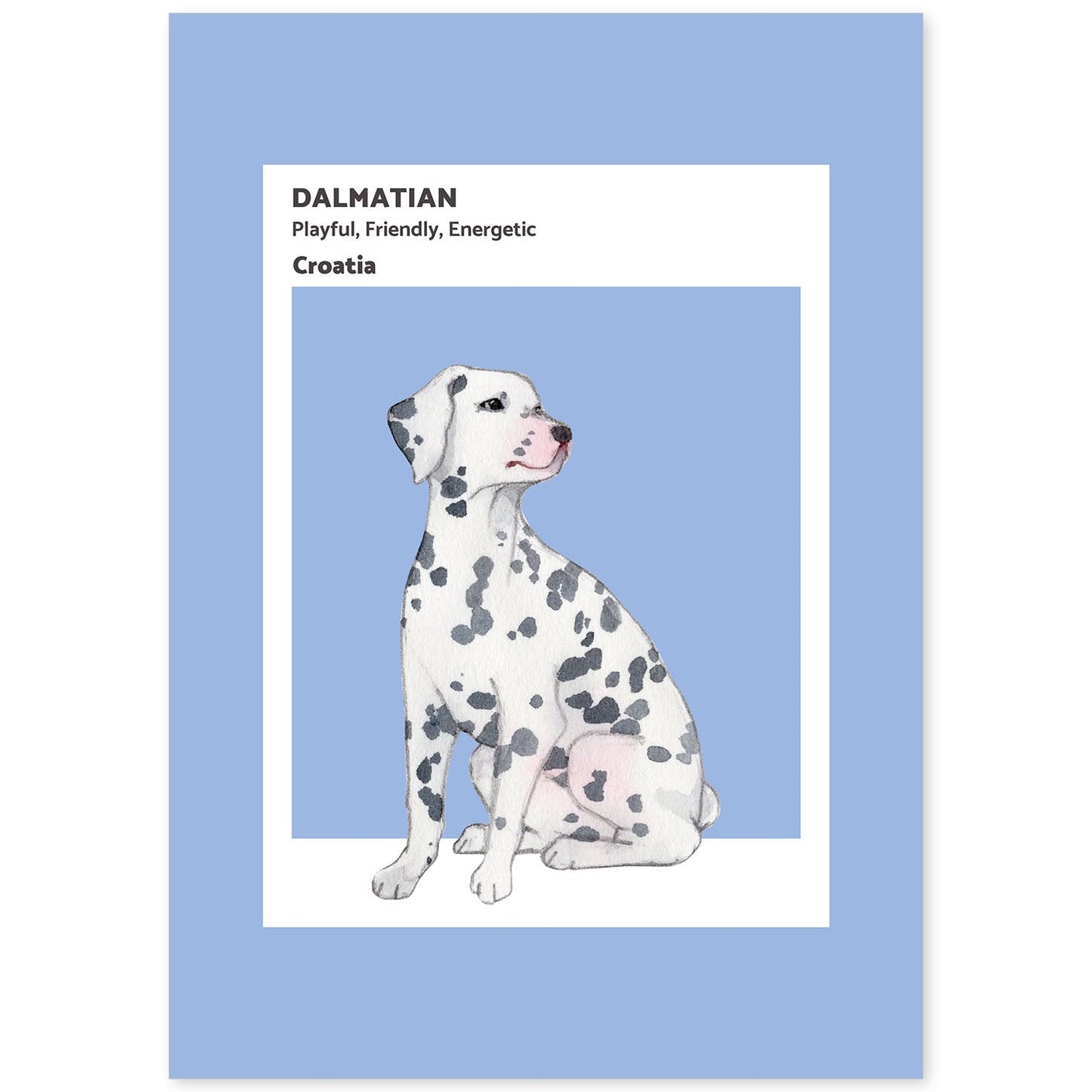 Lámina Dalmatian. Pósters con ilustraciones de razas de perro en tonos cálidos y pastel.-Artwork-Nacnic-A4-Sin marco-Nacnic Estudio SL
