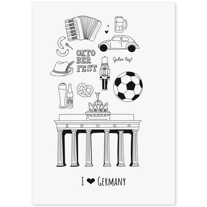 Lámina de Alemania. Pósters de países y ciudades del mundo. Imágenes de monumentos y viajes.-Artwork-Nacnic-A4-Sin marco-Nacnic Estudio SL