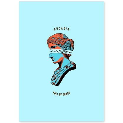 Lámina de Arcadia. Pósters con bustos minimalistas de los dioses de la mitología griega.-Artwork-Nacnic-A4-Sin marco-Nacnic Estudio SL