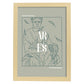 Lámina de Ares. Pósters con ilustraciones minimalistas de los dioses de la mitología griega.-Artwork-Nacnic-A4-Marco Madera clara-Nacnic Estudio SL