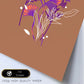 Lámina de arte abstracto Planta morada. Pósters florales coloridos.-Artwork-Nacnic-Nacnic Estudio SL