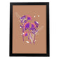 Lámina de arte abstracto Planta morada. Pósters florales coloridos.-Artwork-Nacnic-A3-Marco Negro-Nacnic Estudio SL