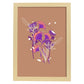 Lámina de arte abstracto Planta morada. Pósters florales coloridos.-Artwork-Nacnic-A4-Marco Madera clara-Nacnic Estudio SL