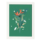 Lámina de arte abstracto Planta verde. Pósters florales coloridos.-Artwork-Nacnic-A4-Marco Blanco-Nacnic Estudio SL