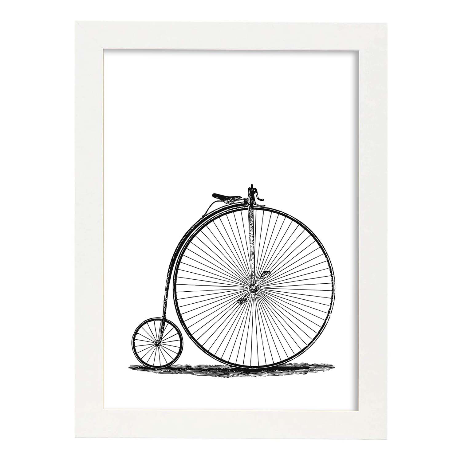 Lámina de Bicicleta. Posters con objetos vintage.-Artwork-Nacnic-A3-Marco Blanco-Nacnic Estudio SL