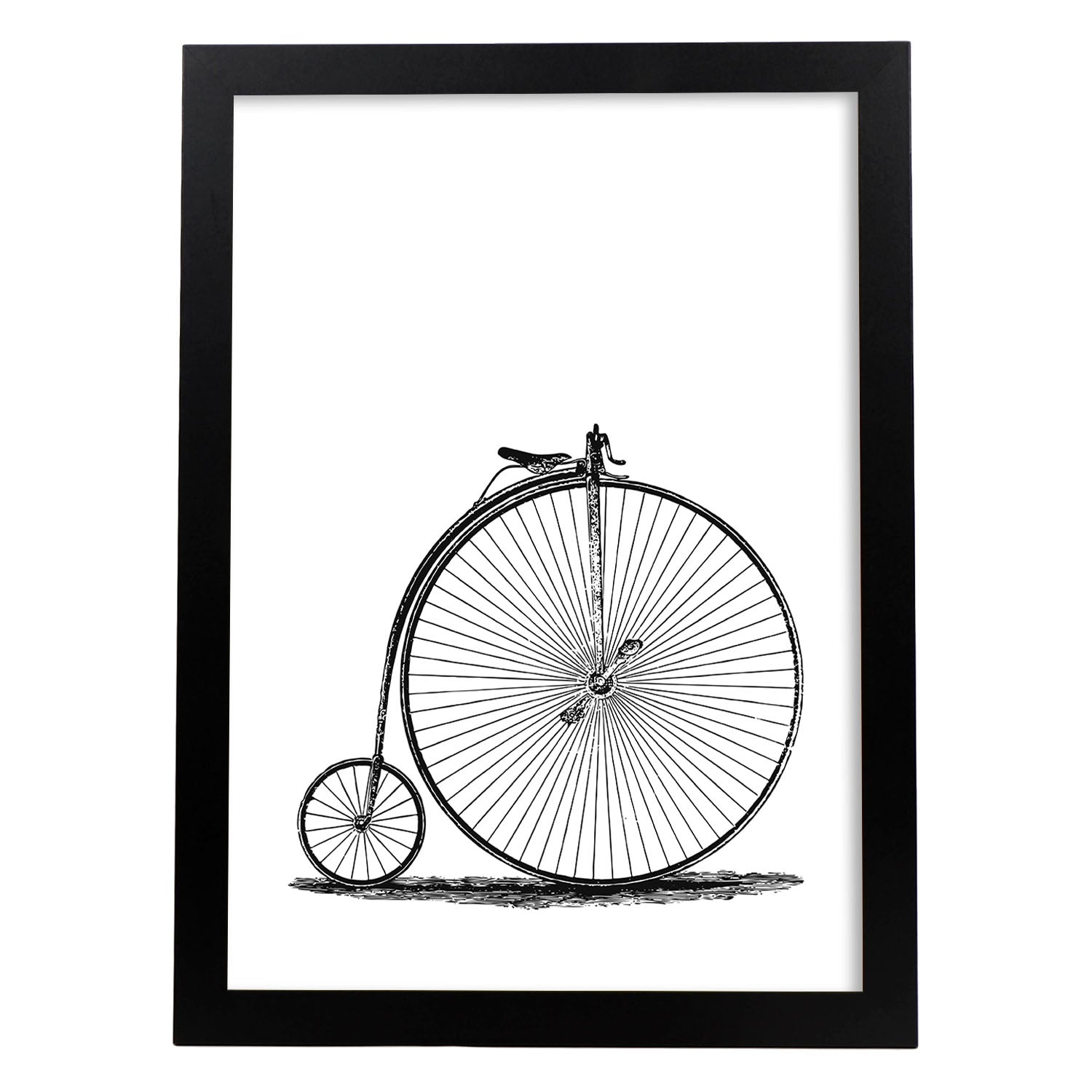 Lámina de Bicicleta. Posters con objetos vintage.-Artwork-Nacnic-A3-Marco Negro-Nacnic Estudio SL