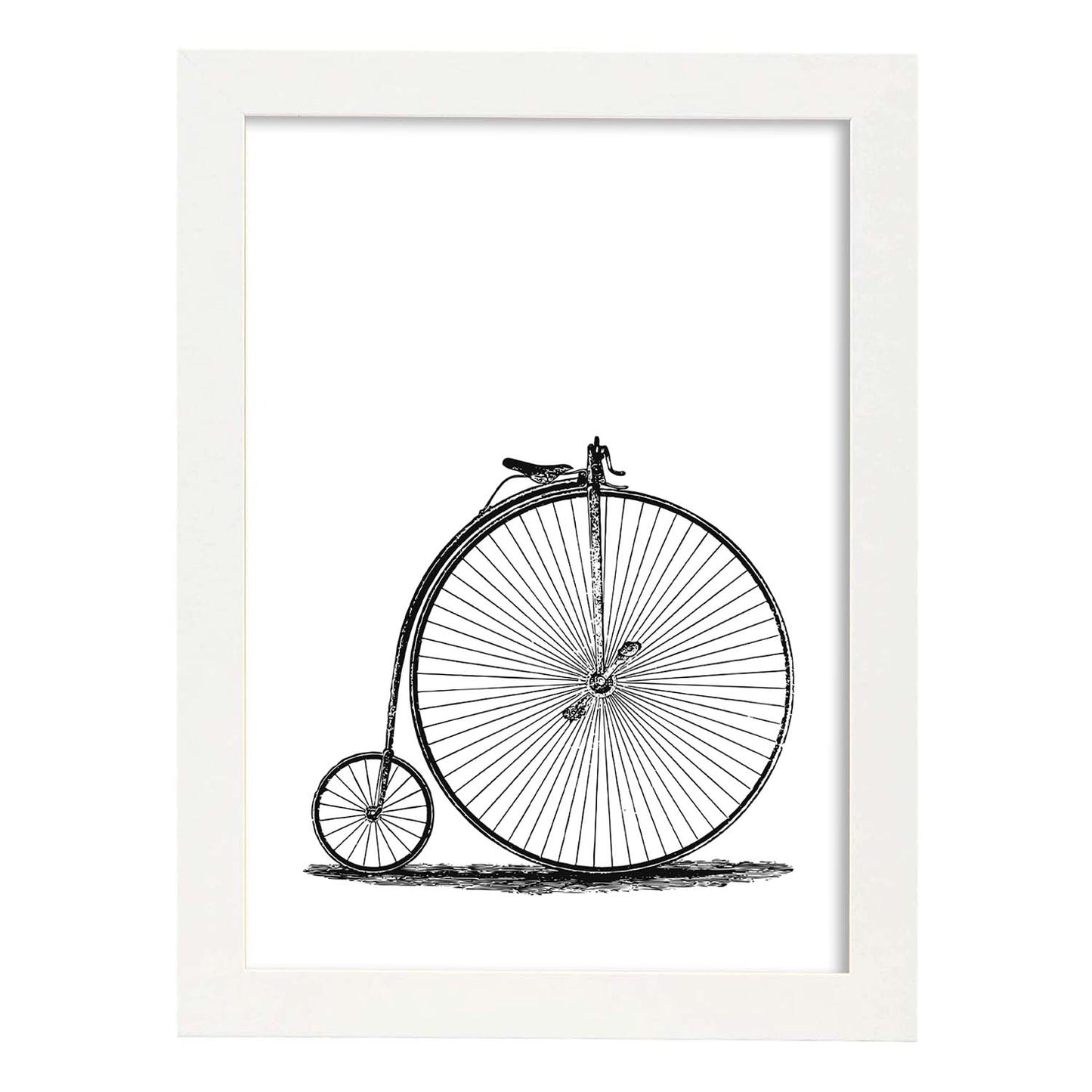 Lámina de Bicicleta. Posters con objetos vintage.-Artwork-Nacnic-A4-Marco Blanco-Nacnic Estudio SL