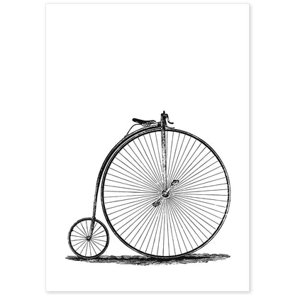 Lámina de Bicicleta. Posters con objetos vintage.-Artwork-Nacnic-A4-Sin marco-Nacnic Estudio SL