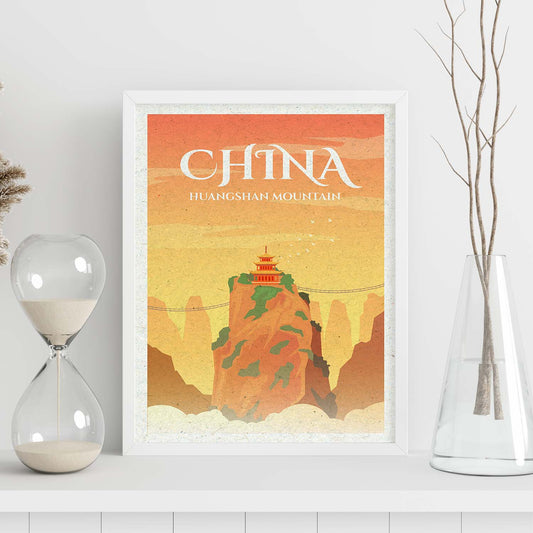 Lámina de China. Estilo vintage. Poster ciudad en colores. Anuncio China-Artwork-Nacnic-Nacnic Estudio SL