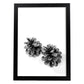 Lámina de dos piñas de pino en , en blanco y negro .-Artwork-Nacnic-A4-Marco Negro-Nacnic Estudio SL
