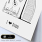 Lámina de Dubai. Pósters de países y ciudades del mundo. Imágenes de monumentos y viajes.-Artwork-Nacnic-Nacnic Estudio SL