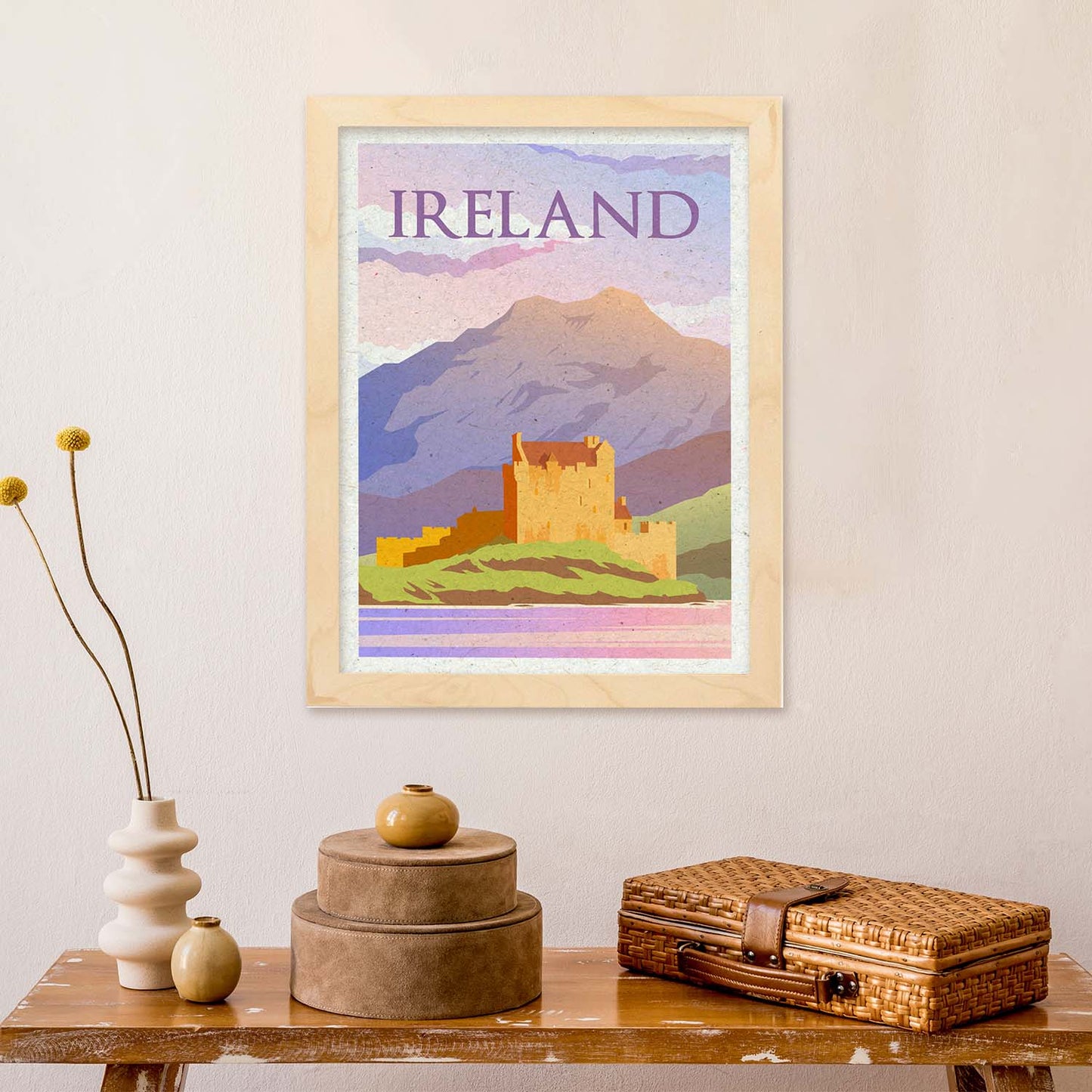 Lámina de Irlanda. Estilo vintage. Poster ciudad en colores. Anuncio Irlanda-Artwork-Nacnic-Nacnic Estudio SL