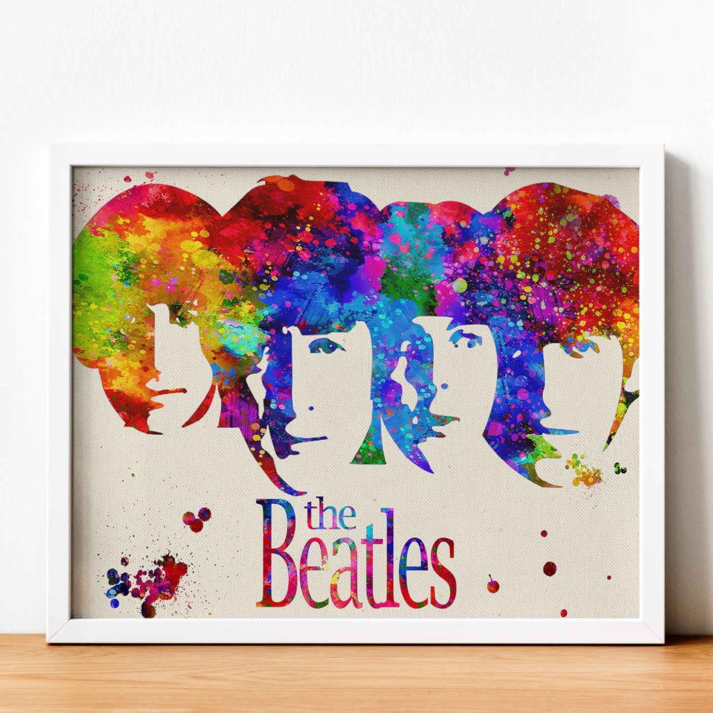Lámina de la banda de música The Beatles (caras) en Poster estilo explosión de color . Papel 250 gr alta calidad.-Artwork-Nacnic-Nacnic Estudio SL
