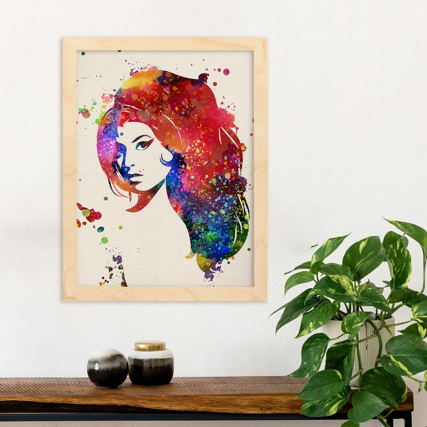 Lámina de la famosa Amy Winehouse en estilo explosión de color . Poster coleccción músicos. Papel 250 gr .-Artwork-Nacnic-Nacnic Estudio SL