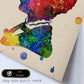 Lámina de la famosa pelicula Mary Poppins (perfil) en Poster estilo explosión de color .-Artwork-Nacnic-Nacnic Estudio SL