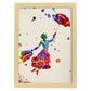 Lámina de la famosa pelicula Mary Poppins (volando) en Poster estilo explosión de color . Papel 250 gr.-Artwork-Nacnic-A3-Marco Madera clara-Nacnic Estudio SL