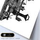 Lámina de Locomotora. Posters con objetos vintage.-Artwork-Nacnic-Nacnic Estudio SL