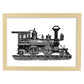 Lámina de Locomotora. Posters con objetos vintage.-Artwork-Nacnic-A4-Marco Madera clara-Nacnic Estudio SL