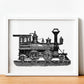 Lámina de Locomotora. Posters con objetos vintage.-Artwork-Nacnic-Nacnic Estudio SL