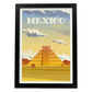 Lámina de Mexico. Estilo vintage. Poster ciudad en colores. Anuncio Mexico-Artwork-Nacnic-A3-Marco Negro-Nacnic Estudio SL