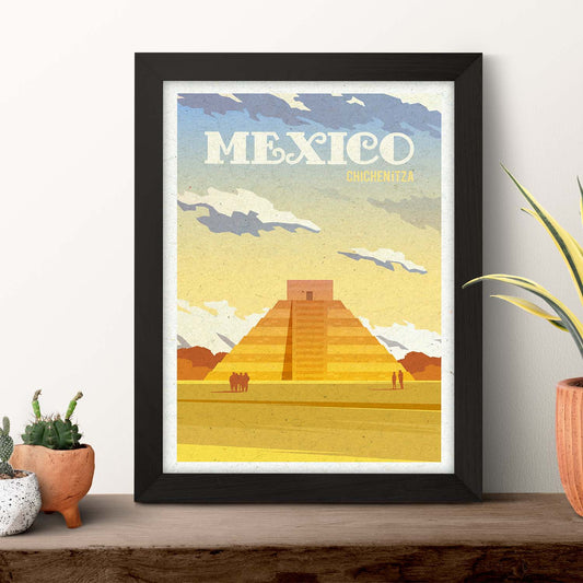 Lámina de Mexico. Estilo vintage. Poster ciudad en colores. Anuncio Mexico-Artwork-Nacnic-Nacnic Estudio SL