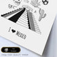 Lámina de México. Pósters de países y ciudades del mundo. Imágenes de monumentos y viajes.-Artwork-Nacnic-Nacnic Estudio SL