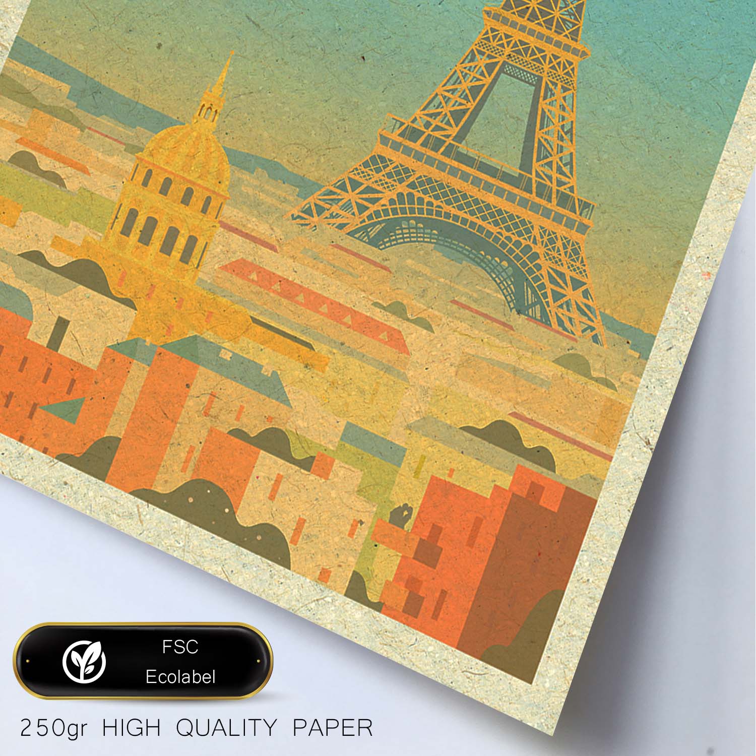 Lámina de Paris 2. Estilo vintage. Poster ciudad en colores. Anuncio Paris 2-Artwork-Nacnic-Nacnic Estudio SL