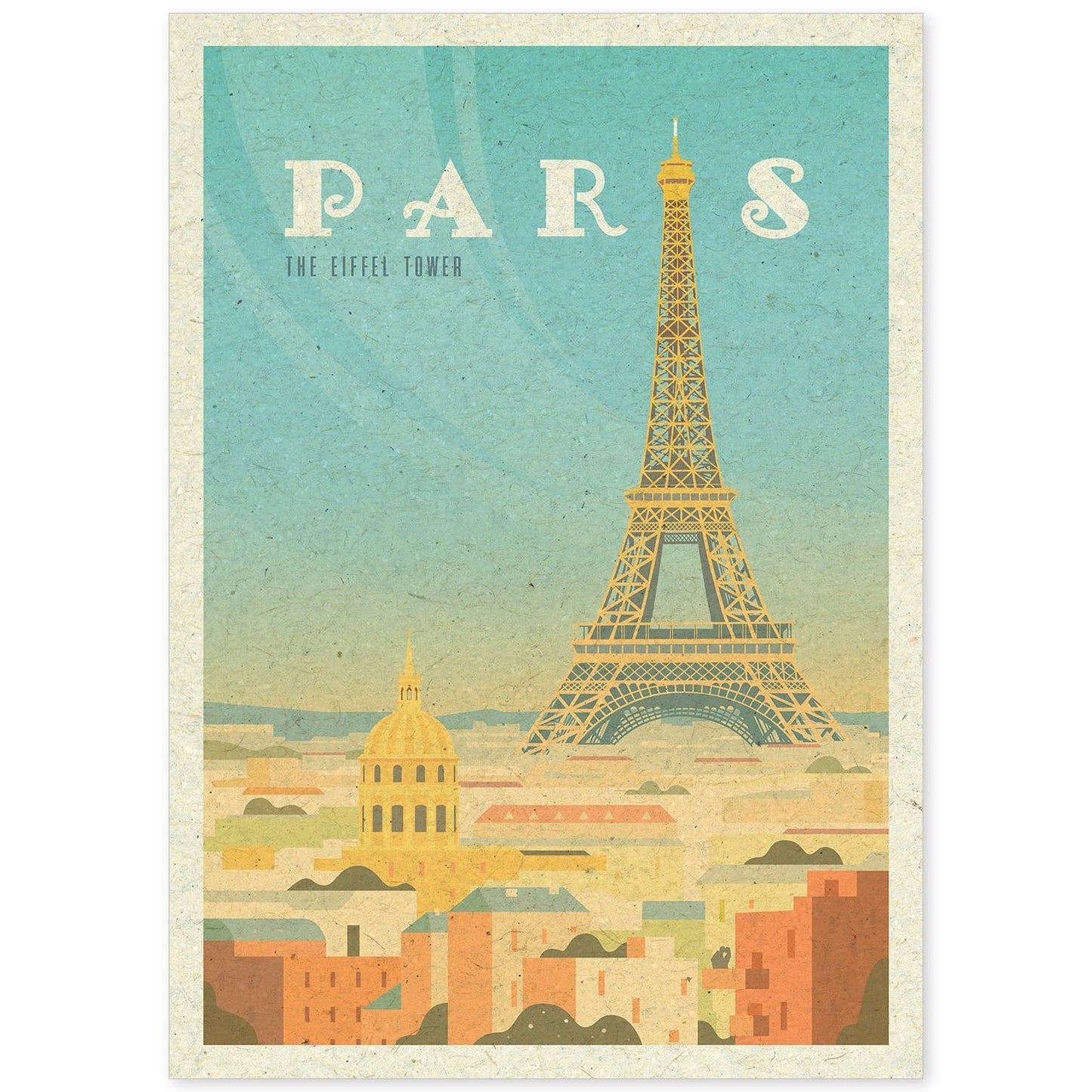 Lámina de Paris 2. Estilo vintage. Poster ciudad en colores. Anuncio Paris 2-Artwork-Nacnic-A4-Sin marco-Nacnic Estudio SL