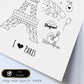 Lámina de Paris. Pósters de países y ciudades del mundo. Imágenes de monumentos y viajes.-Artwork-Nacnic-Nacnic Estudio SL