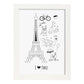 Lámina de Paris. Pósters de países y ciudades del mundo. Imágenes de monumentos y viajes.-Artwork-Nacnic-A3-Marco Blanco-Nacnic Estudio SL