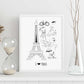 Lámina de Paris. Pósters de países y ciudades del mundo. Imágenes de monumentos y viajes.-Artwork-Nacnic-Nacnic Estudio SL