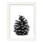 Lámina de piña de pino en , en blanco y negro .-Artwork-Nacnic-A3-Marco Blanco-Nacnic Estudio SL