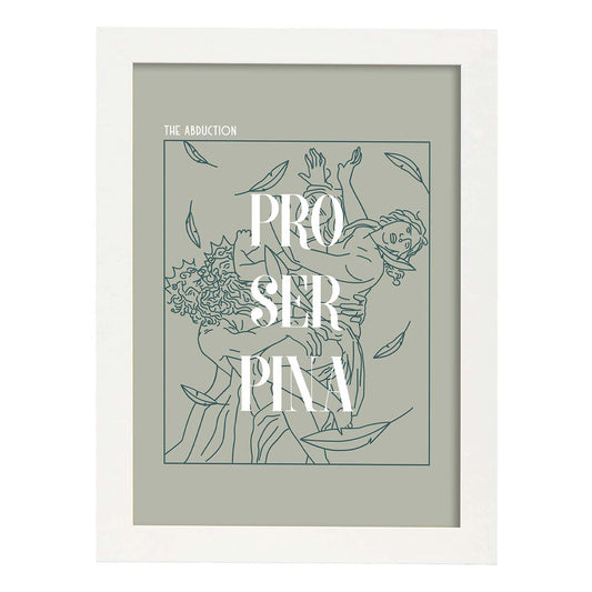 Lámina de Proserpina. Pósters con ilustraciones minimalistas de los dioses de la mitología griega.-Artwork-Nacnic-A4-Marco Blanco-Nacnic Estudio SL