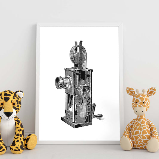 Lámina de Proyector antiguo. Posters con objetos vintage.-Artwork-Nacnic-Nacnic Estudio SL