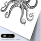 Lámina de Pulpo. Posters con animales en blanco y negro.-Artwork-Nacnic-Nacnic Estudio SL