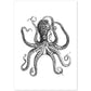 Lámina de Pulpo. Posters con animales en blanco y negro.-Artwork-Nacnic-A4-Sin marco-Nacnic Estudio SL