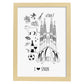 Lámina de Spain. Pósters de países y ciudades del mundo. Imágenes de monumentos y viajes.-Artwork-Nacnic-A3-Marco Madera clara-Nacnic Estudio SL