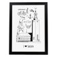 Lámina de Suecia. Pósters de países y ciudades del mundo. Imágenes de monumentos y viajes.-Artwork-Nacnic-A3-Marco Negro-Nacnic Estudio SL