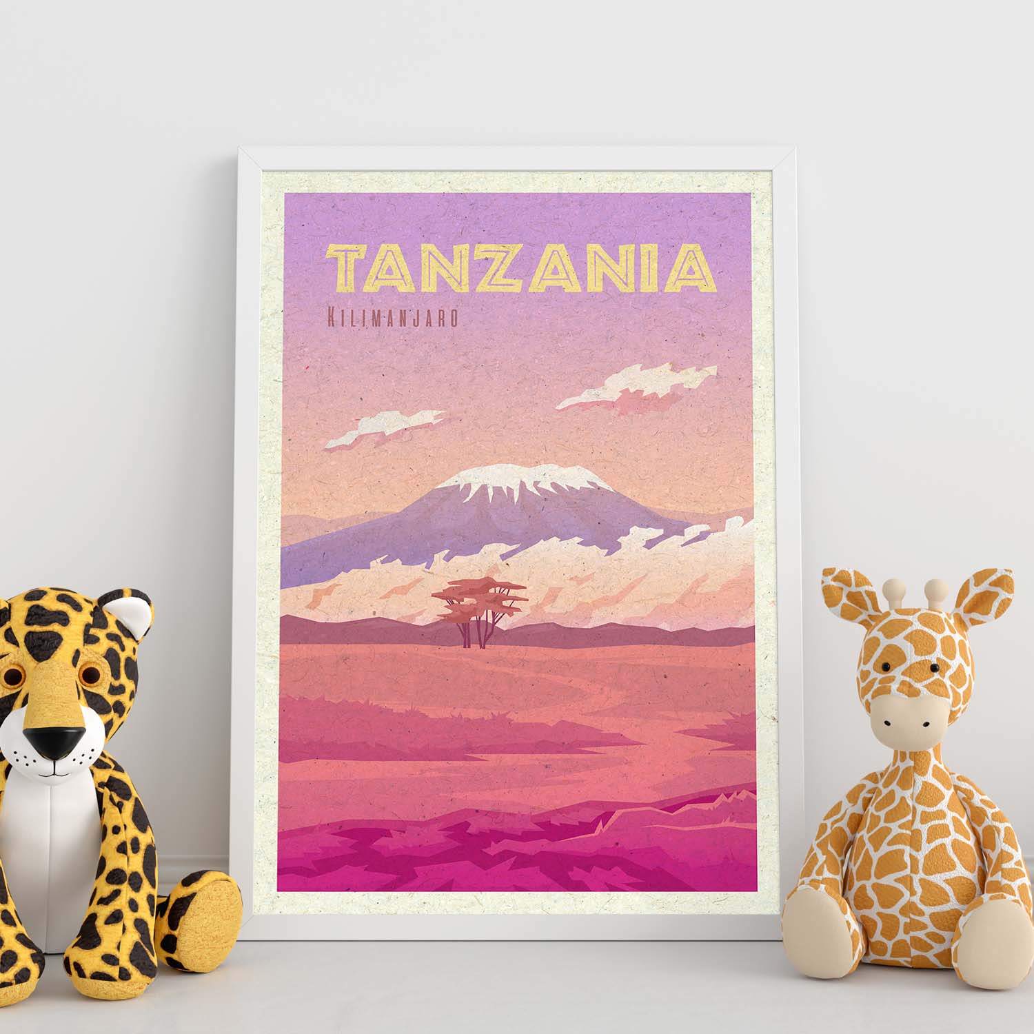 Lámina de Tanzania. Estilo vintage. Poster ciudad en colores. Anuncio Tanzania-Artwork-Nacnic-Nacnic Estudio SL