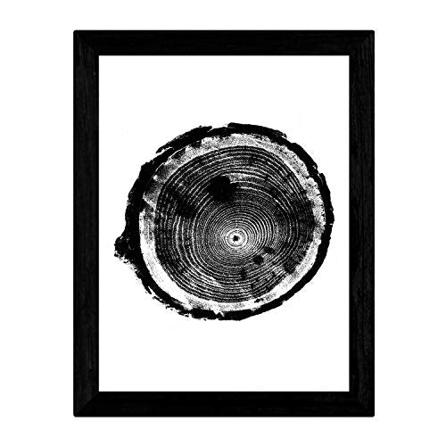 Lámina de Textura madera en , en blanco y negro .-Artwork-Nacnic-Nacnic Estudio SL