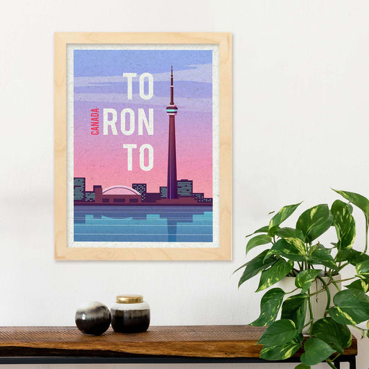 Lámina de Toronto. Estilo vintage. Poster ciudad en colores. Anuncio Canada-Artwork-Nacnic-Nacnic Estudio SL