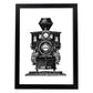 Lámina de Tren a vapor. Posters con objetos vintage.-Artwork-Nacnic-A4-Marco Negro-Nacnic Estudio SL