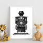Lámina de Tren a vapor. Posters con objetos vintage.-Artwork-Nacnic-Nacnic Estudio SL